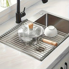 Roll-Up Stainless Steel Over-Sink Dish Drying Rack