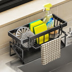 Heavy-Duty No-Drill Metal Sink Organizer (With Towel Rack)