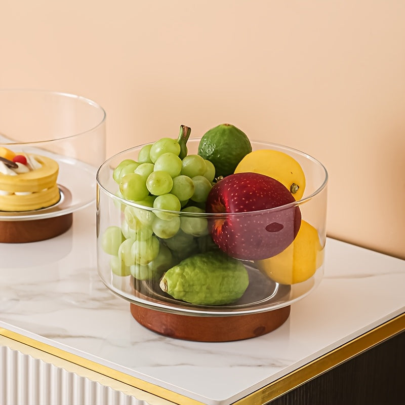Scratch-Resistant Clear Glass Salad Bowl