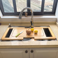 Adjustable Double-Sided Wooden Cutting Board (Juice Groove)