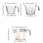 Heat-Resistant Glass Measuring Cups (Set of 3)