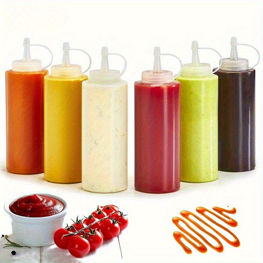 Clear Plastic Precision Nozzle Squeeze Bottles (Set of 8)