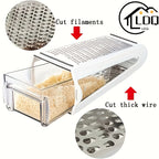 Double-Sided Stainless Steel Grater (Built-In Container)