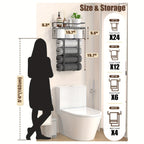 Space-Saving Carbon Steel Wall-Mounted Towel Rack