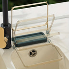 Foldable Metal Sink Strainer Rack (Includes 50 Disposable Mesh Bags)