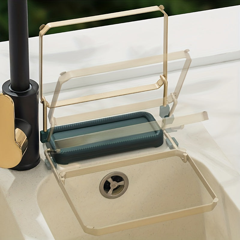 Foldable Metal Sink Strainer Rack (Includes 50 Disposable Mesh Bags)