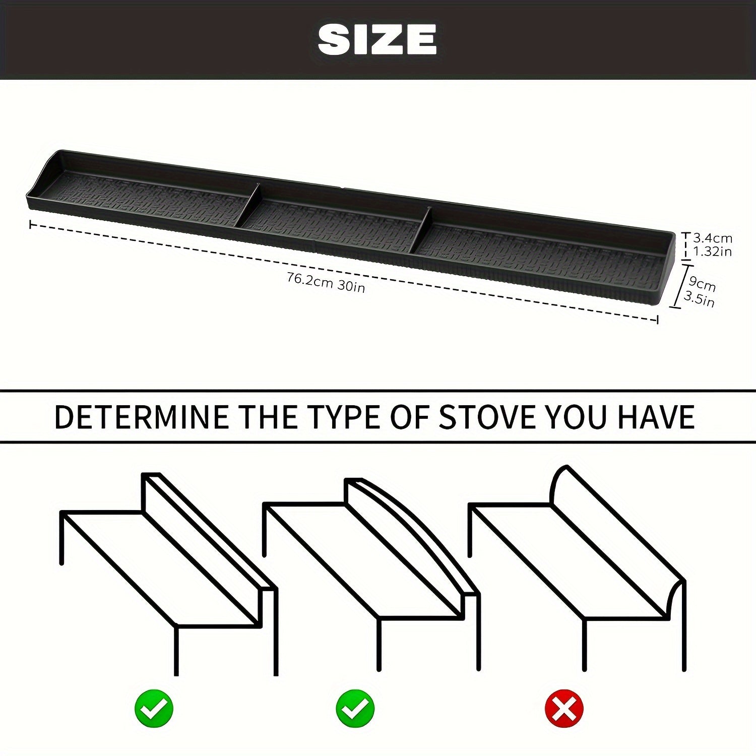 Magnetic Heat-Resistant Silicone Stove Top Shelf (3 Compartments)