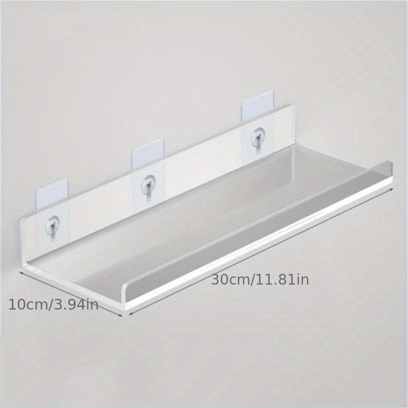 No-Drill Transparent Vinyl Hanging Shelf