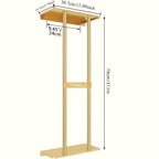 Space-Saving Golden Iron Wall-Mounted Towel Rack (Holds 6 Towels)