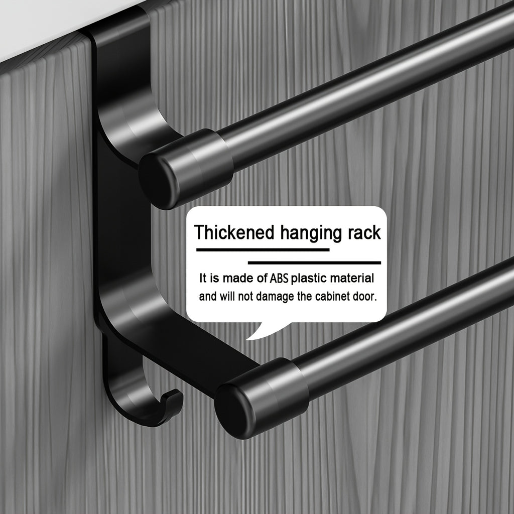 Over-Cabinet No-Drill Double-Bar Towel Rack