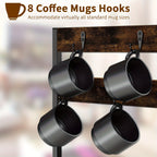 Space-Saving Wood Coffee Pod Organizer (35-Pod Capacity, Mug Rack)