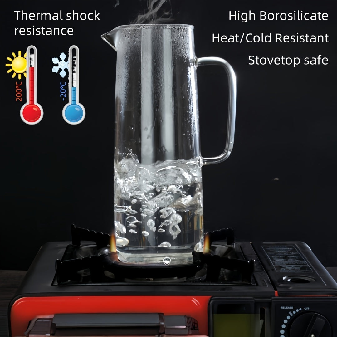 Heat-Resistant Borosilicate Glass Jug & Cup Set (Set of 5 or 7)