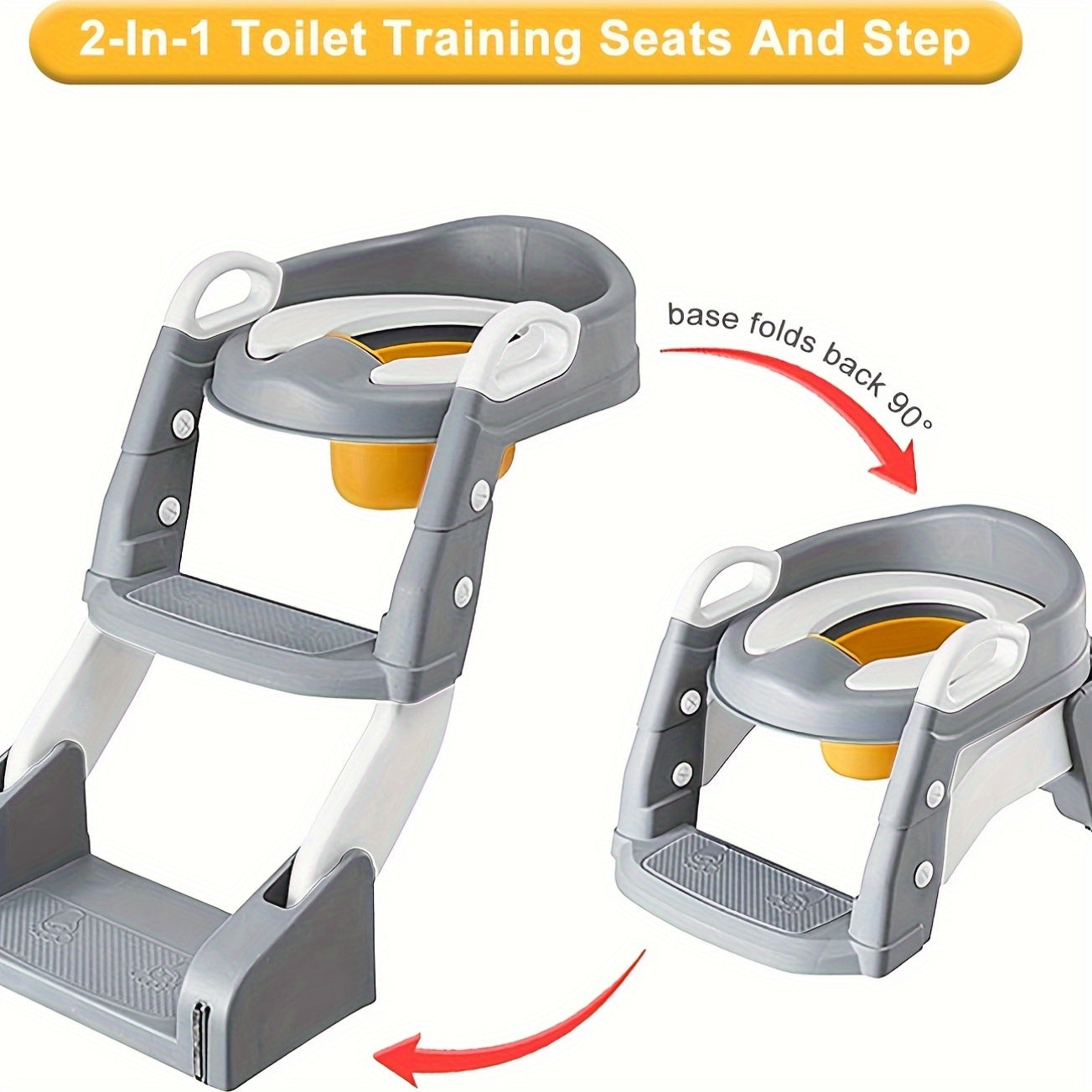 2-in-1 Foldable Anti-Slip Toddler Potty Seat