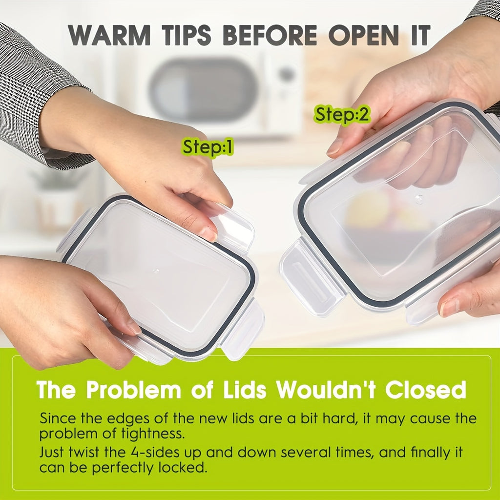 Airtight BPA-Free Flip-Top Food Storage Containers