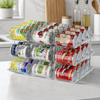 Transparent PET Auto-Roll & Stackable Can Rack (Set of 3)