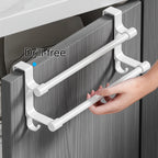 Over-Cabinet No-Drill Double-Bar Towel Rack