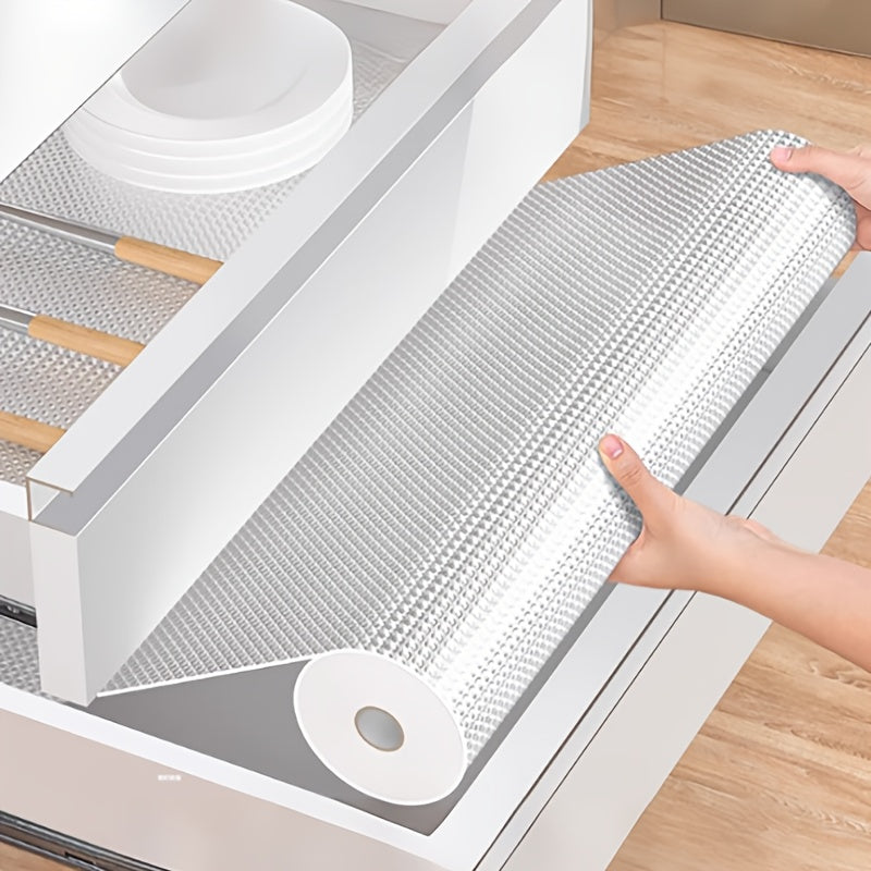 Transparent Non-Adhesive Anti-Slip Cabinet Shelf Liner (23.6 x 78.7 in Roll)