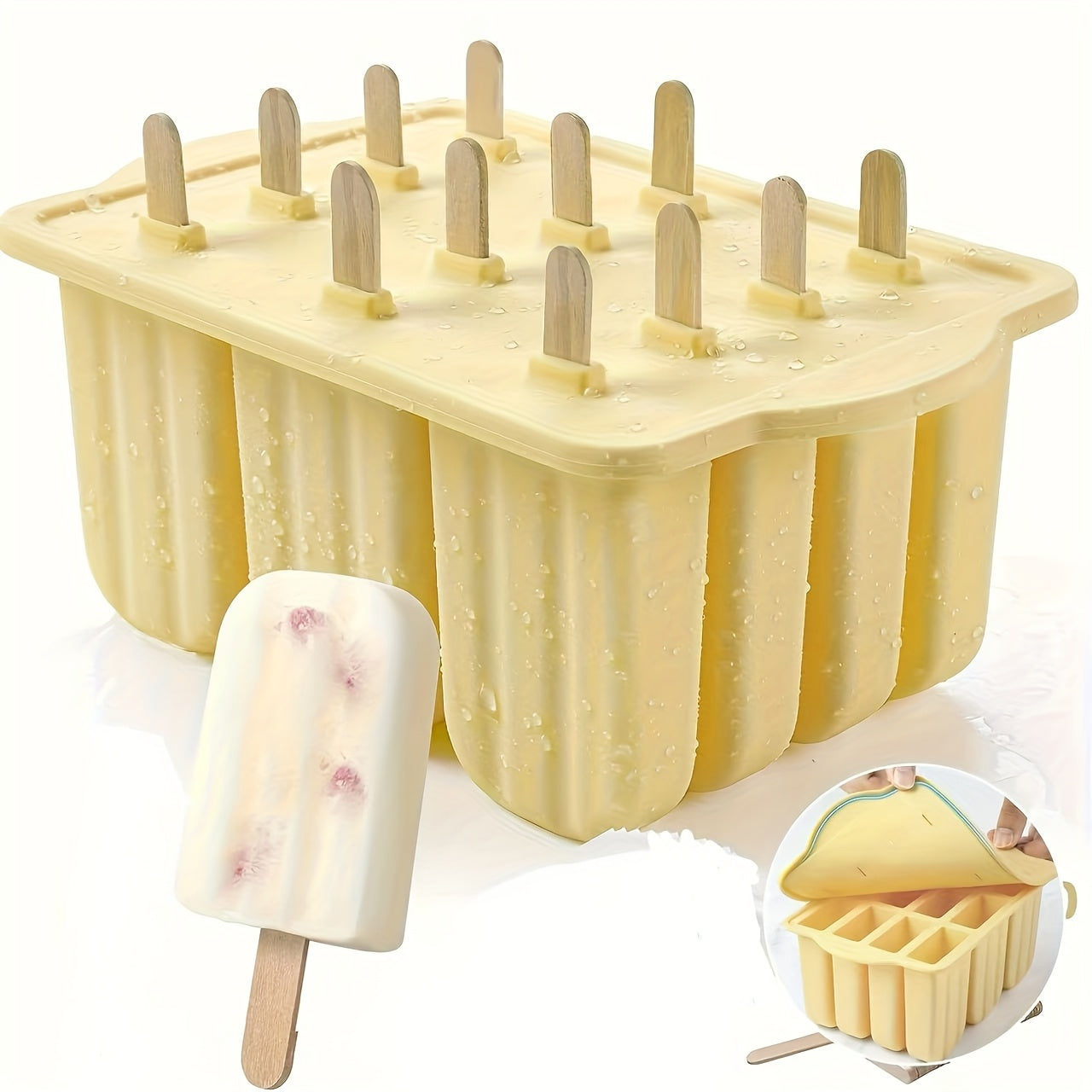 Flexible Silicone Easy-Release Ice Pop Molds
