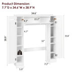 Space-Saving Adjustable Shelves & Toilet Paper Holder Over-Toilet Cabinet