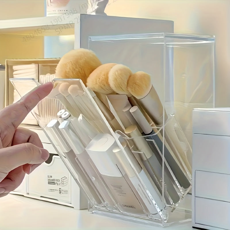Adjustable & Expandable Clear Acrylic Makeup Brush Organizer
