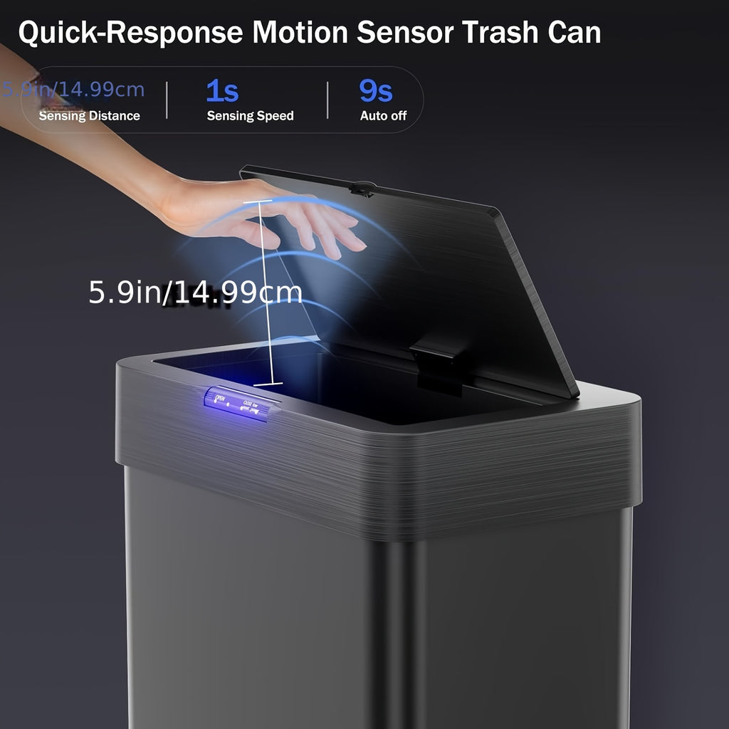 Touchless Soft-Close Stainless Steel Trash Can (18.5 Gal)