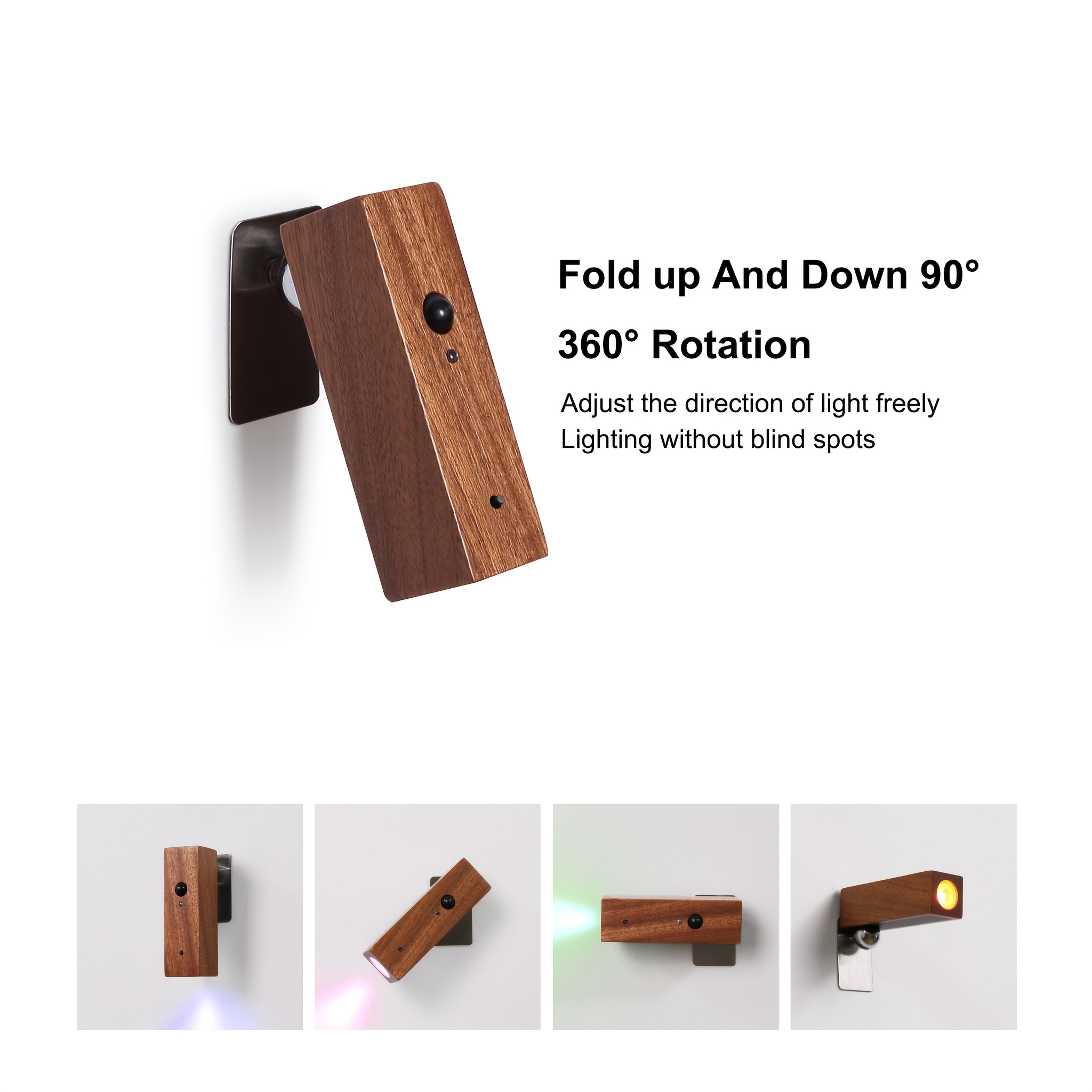 Motion-Sensor RGB Rechargeable Wall Light (Drill-Free Mounting)