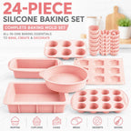 Oven-Safe Silicone Multi-Shape Baking Mold Set