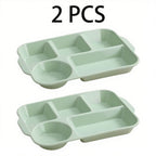 Break-Resistant 5-Compartment Dinner Plate (Set of 2)
