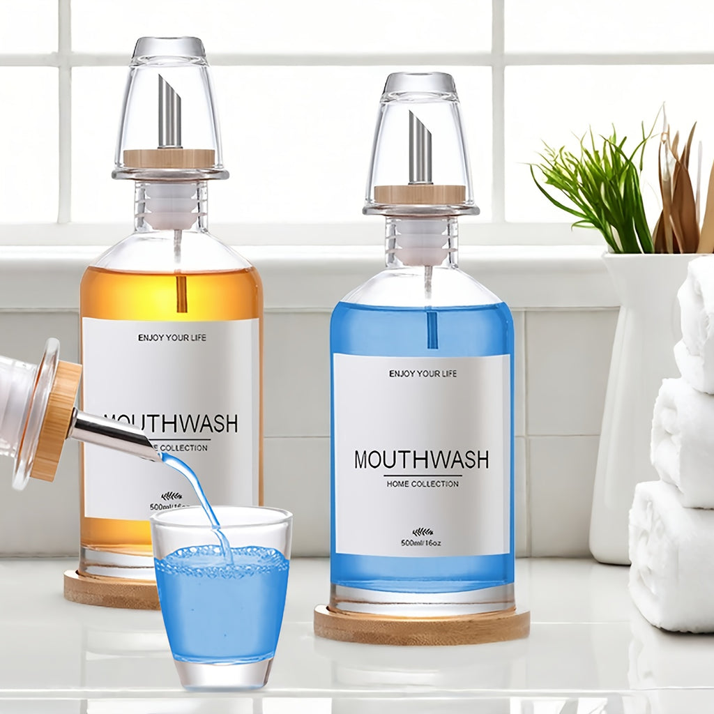 Refillable Compact Mouthwash Dispenser Set (4-Piece)