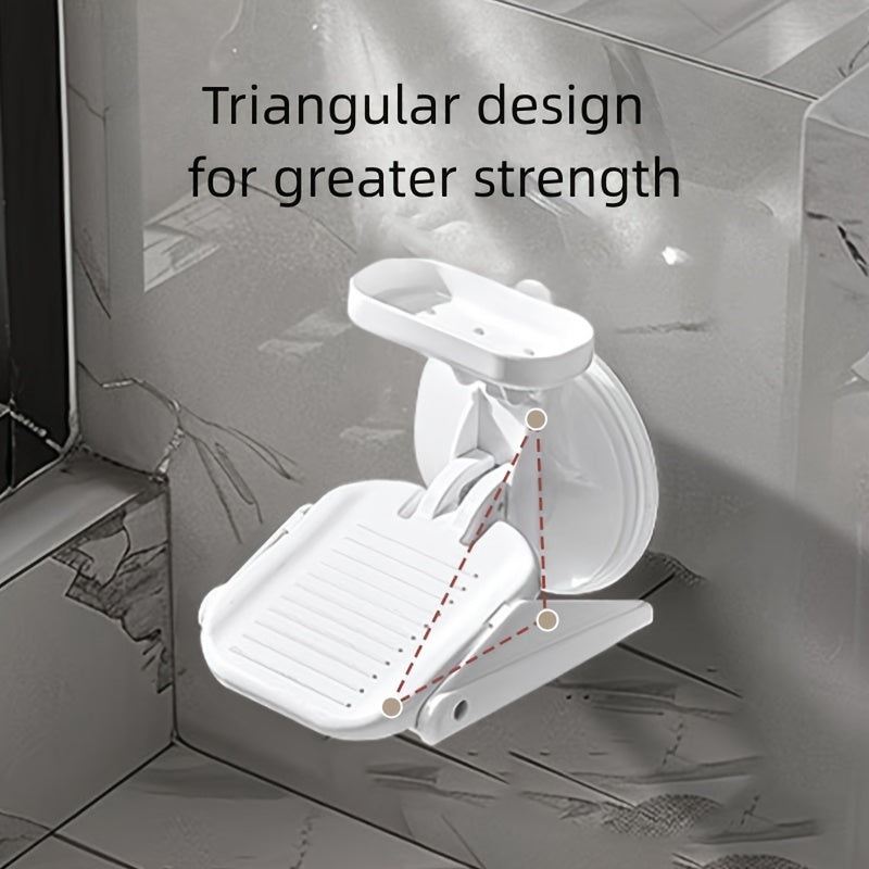 Wall-Mounted Suction-Cup Shower Foot Rest