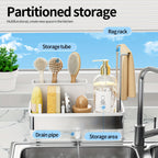 Rust-Resistant Stainless Steel Sponge Holder (No-Drill Mount)
