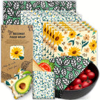 Reusable Non-Toxic Beeswax Food Wraps (9-Piece Set)