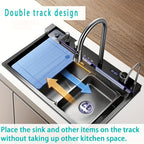 Stainless Steel Waterfall Workstation Sink (Drop-In)