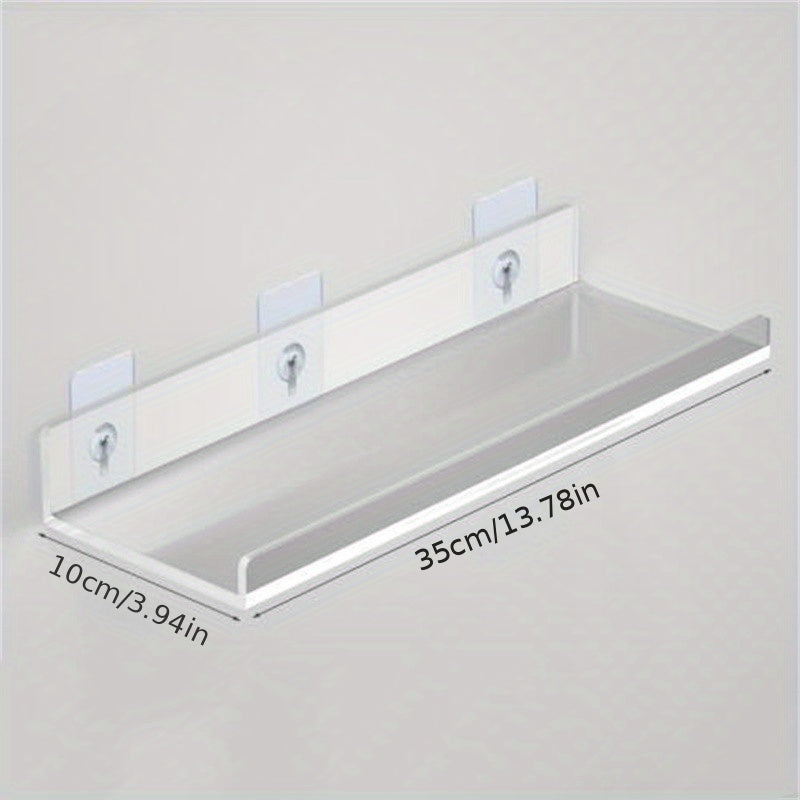 No-Drill Transparent Vinyl Hanging Shelf