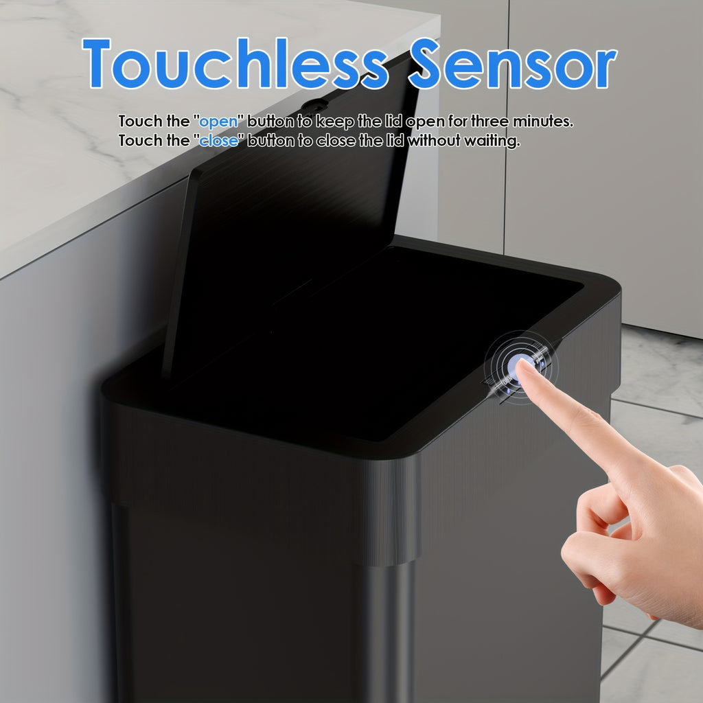 Touchless Soft-Close Stainless Steel Trash Can (18.5 Gal)
