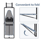 Space-Saving Heat-Resistant Fold-Down Ironing Board (Over-Door)