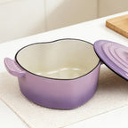 Enameled Non-Stick Heart-Shaped Cast Iron Casserole (2-Quart)