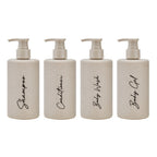 Wheat Straw Refillable Shower Dispensers (4 x 300ml)