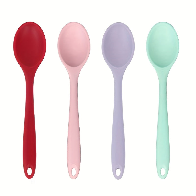 Heat-Resistant Non-Stick Silicone Spoons (Set of 4)