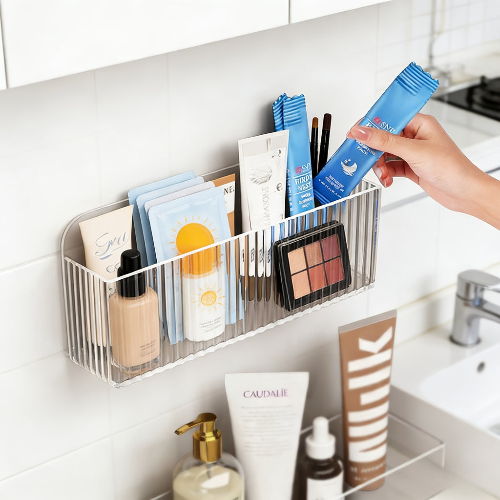 No-Drill Clear Acrylic Floating Shelf