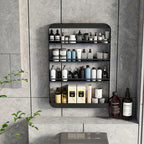 Durable Cast Iron & Plastic Wall-Mounted Bathroom Shelf (2 or 3 Layers)