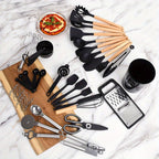 Heat-Resistant Silicone & Dishwasher-Safe Utensil Set (37/44 Pcs)