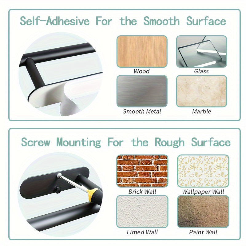 Self-Adhesive Stainless Steel Under-Cabinet Paper Towel Holder