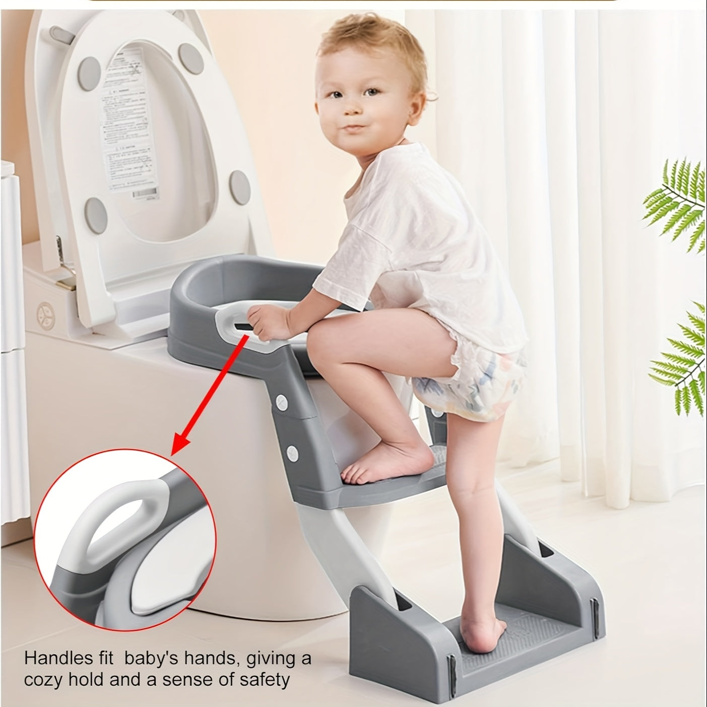 2-in-1 Foldable Anti-Slip Toddler Potty Seat
