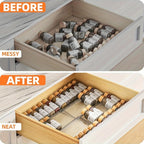 Expandable & Retractable Transparent Acrylic Spice Organizer (2-Tier)