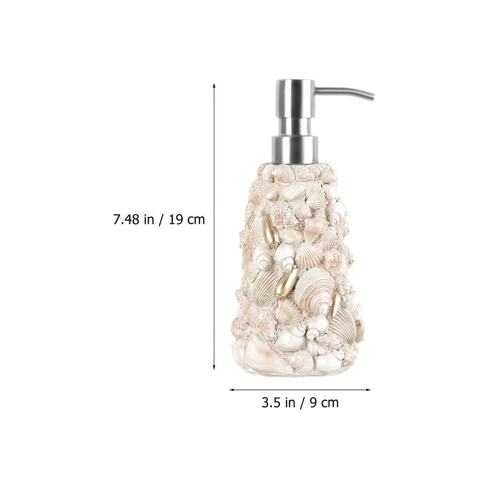 Refillable Shell-Shaped Resin Soap Dispenser (Floor Mount)