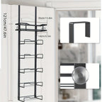 No-Drill 6-Tier Stainless Steel Over-Door Towel Rack (With Storage Basket)