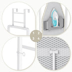 Space-Saving Heat-Resistant Fold-Down Ironing Board (Over-Door)