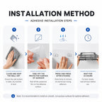 No-Drill Stainless Steel Shower Rack (6-Piece Set)