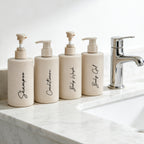 Wheat Straw Refillable Shower Dispensers (4 x 300ml)